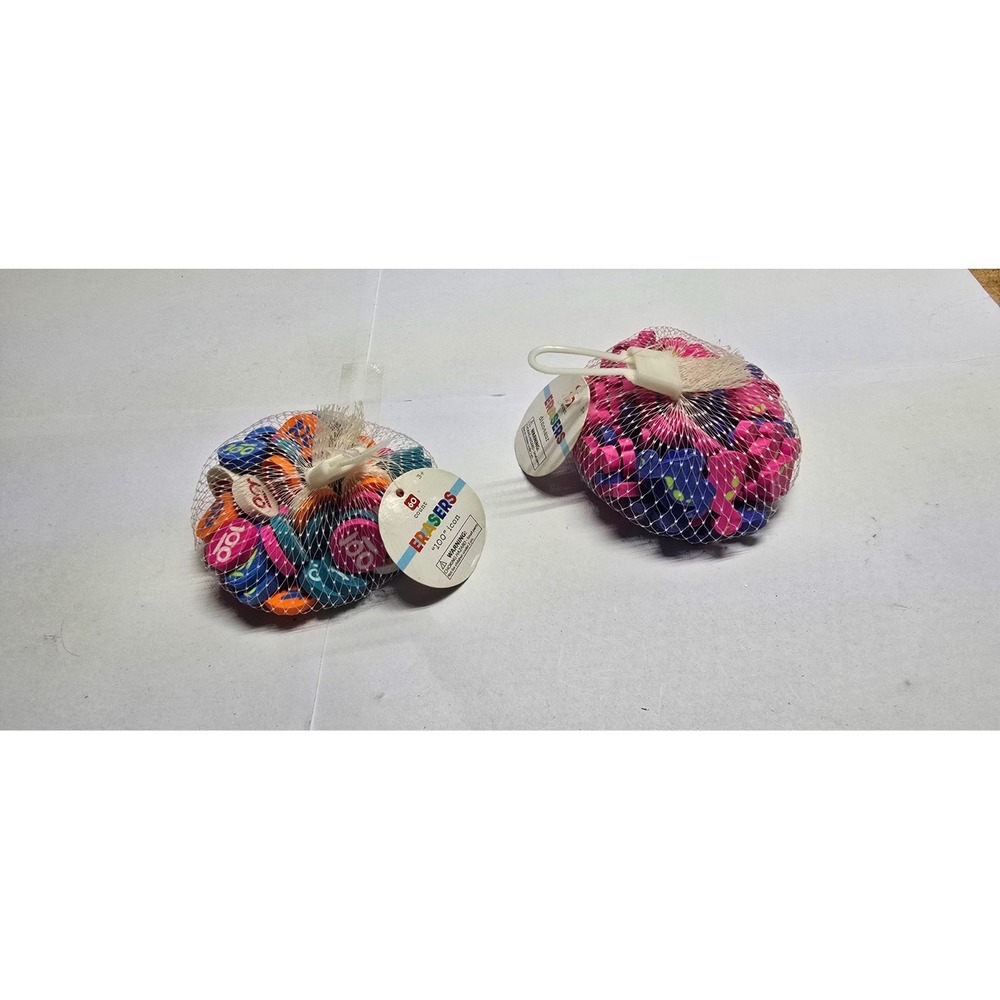 Erasers 2pk 60ct each 100 signs an dinosaur